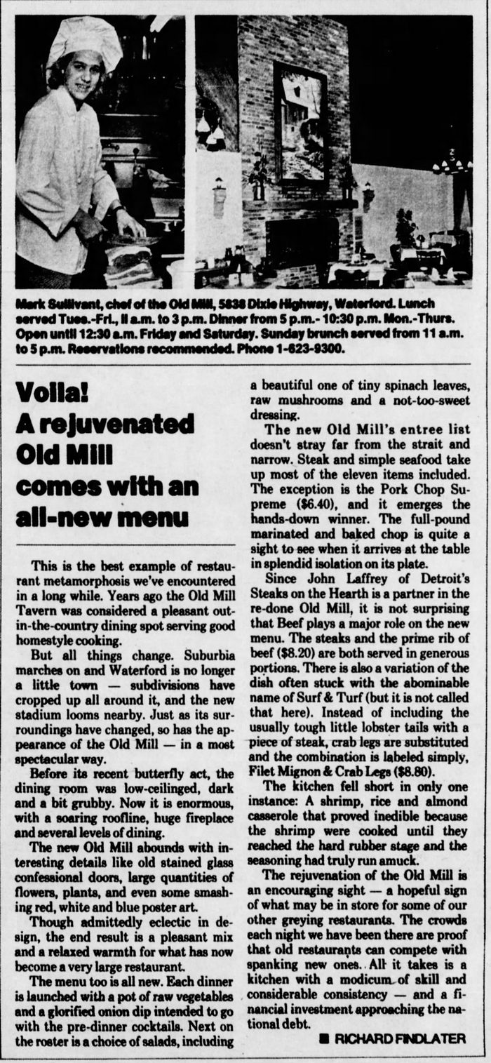 Cascade Motel (Olde Mill Inn on the Lake) - Nov 30 1975 Article
